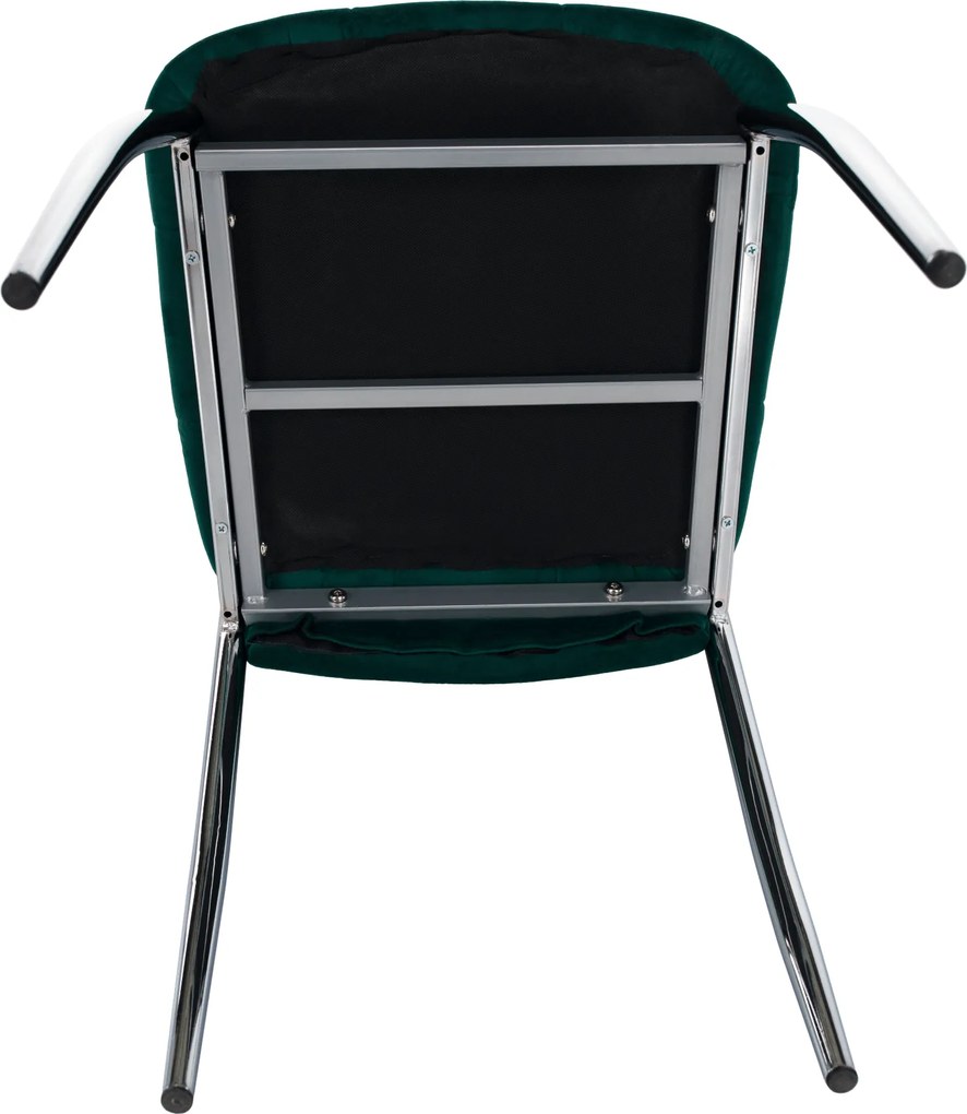 Szék, smaragd Velvet szövet/fém, ADORA NEW