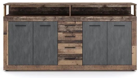 Komód RUNA sötétbarna/antracit