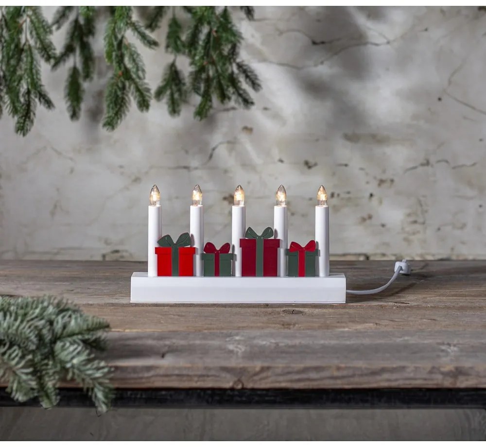 Piros-fehér konnektorhoz csatlakoztatható karácsonyi fénydekoráció Julia – Star Trading