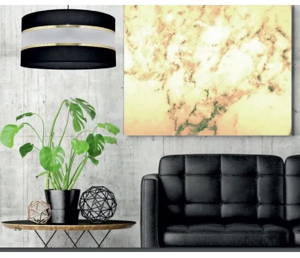 Csillár rúdon HELEN 3xE27/15W/230V fekete/arany