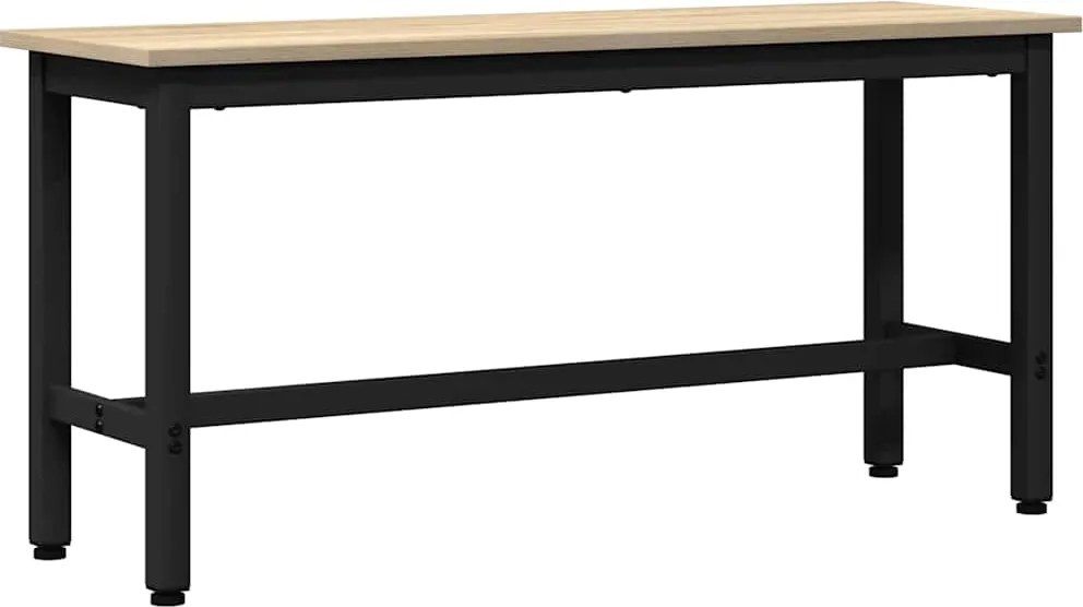vidaXL Étkező pad Sonoma tölgy 100 x 32,5 x 48,5 cm Műszaki fa és acél