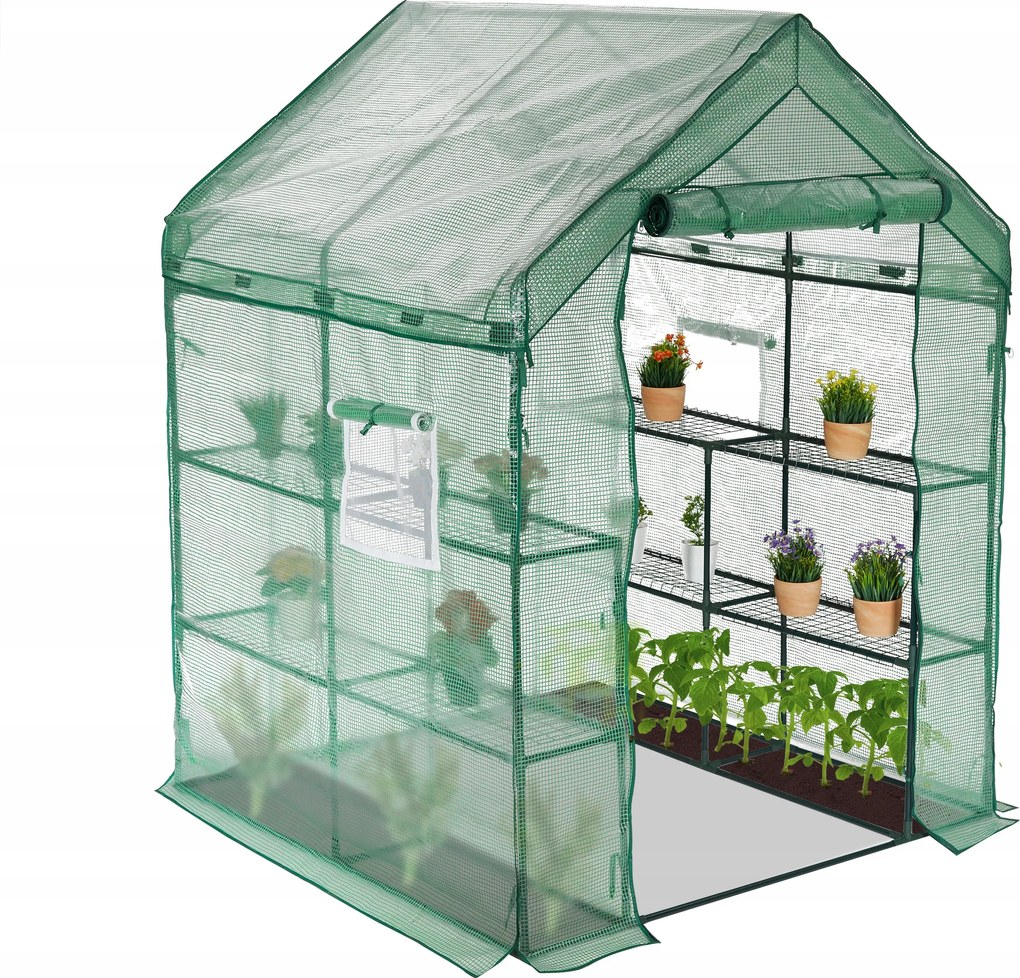 Üvegház Relaxdays 1,45 x 1,45 m x 195 cm