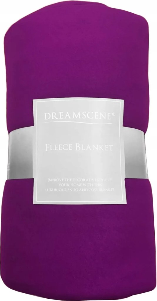 Polár Takaró 120 x 150 Puha Meleg Ágytakaró Otthonra Lila