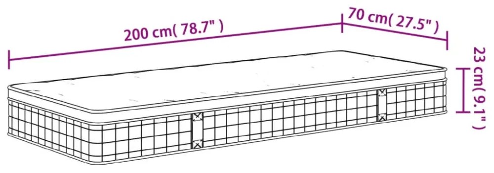 közepes Bonnell rugós matrac 70x200 cm