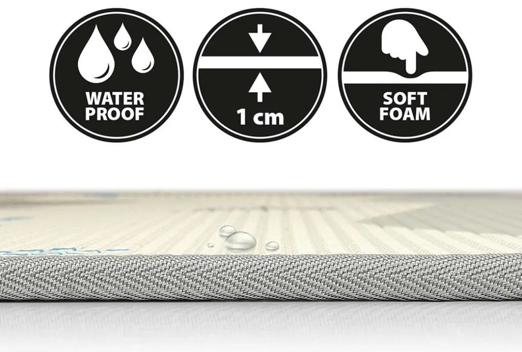 Kétoldalas habszivacs alátét Milly Mally Kinder City 178x120 cm