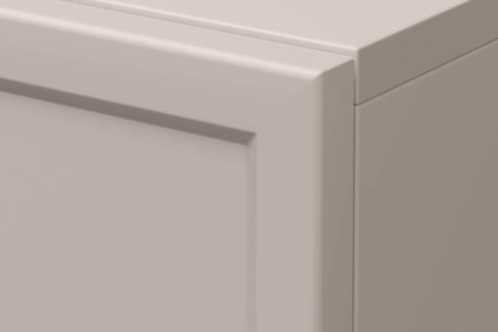 Lorini komód 150 cm - kasmír / fekete T-bar fogantyúk