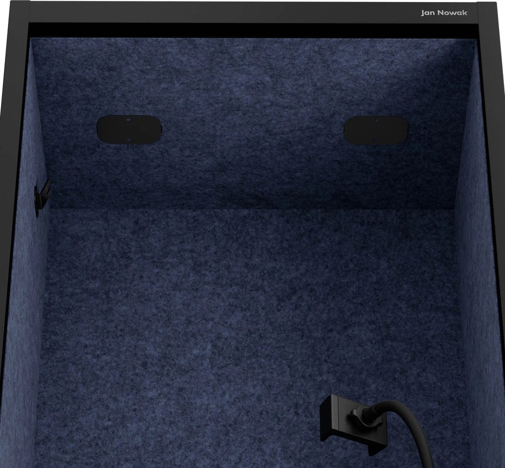 Sally 600mm korpus Czarny - siedzisko Granatowy