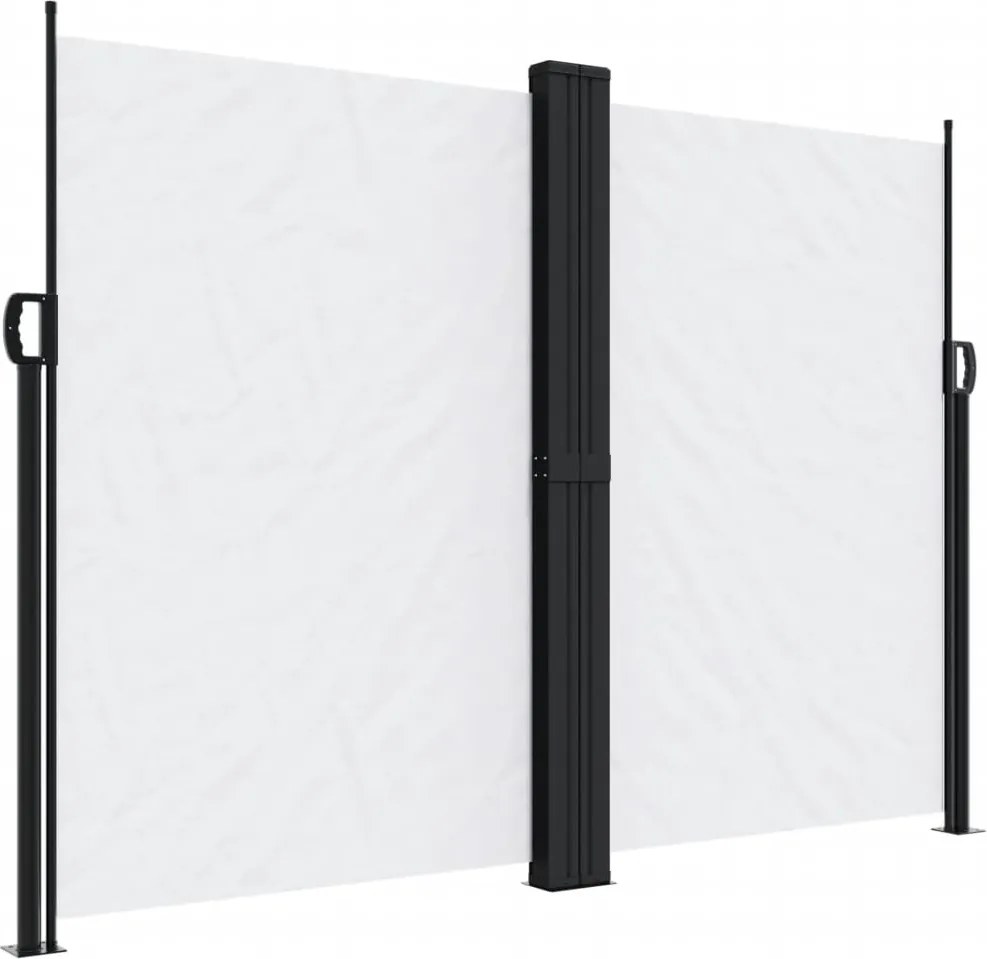 vidaXL fehér behúzható oldalsó napellenző 180 x 600 cm
