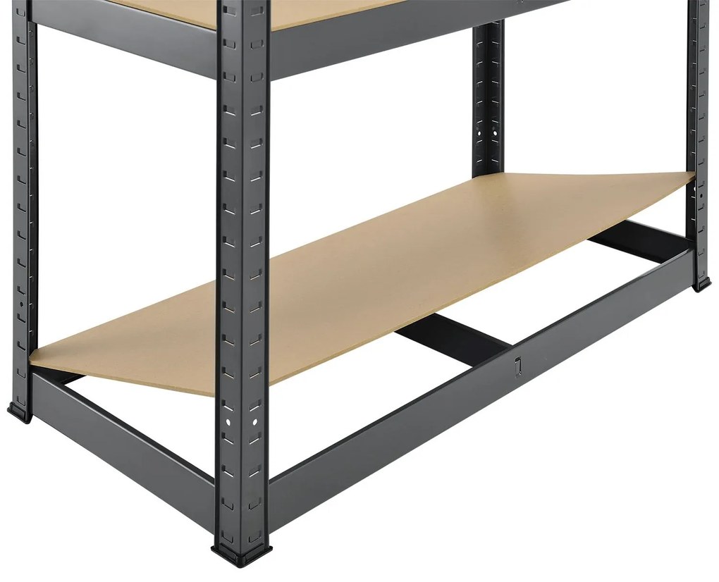 Juskys 2 darabos polcrendszer szett - 180x90x40 cm - szürke