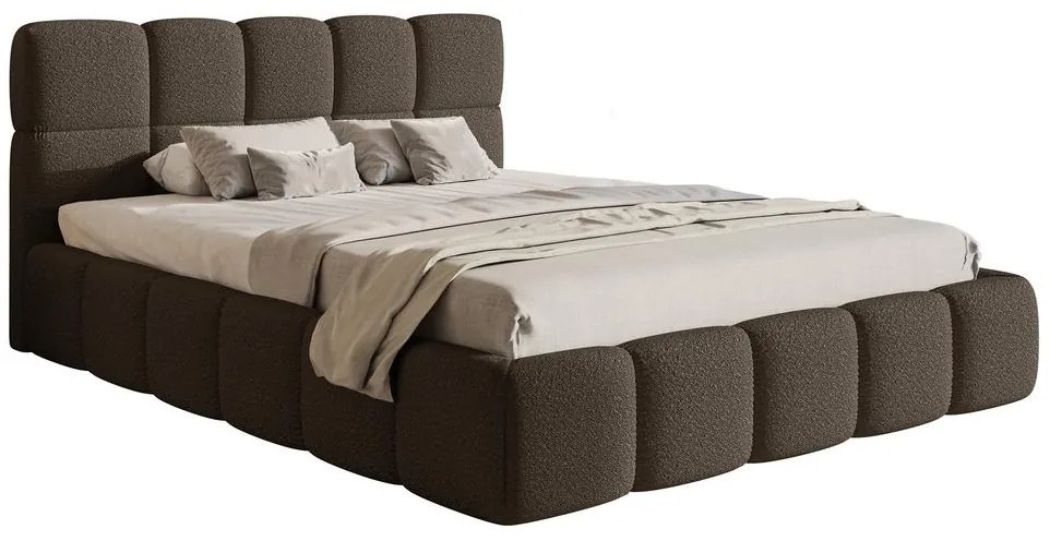 Franciaágy 140 cm Cirsten 140B (ágyráccsal) (bézs). 1099523