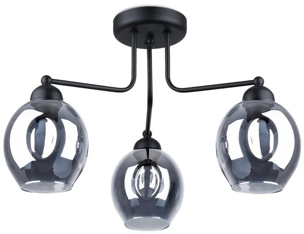 Sollux SL.1144 - Csillár rúdon FILLAN 3xE27/60W/230V fekete