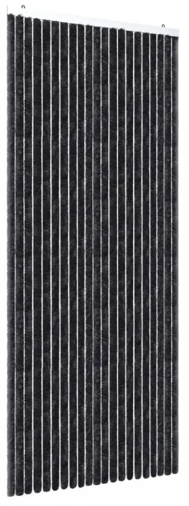 antracitszürke zsenília rovarfüggöny 90 x 220 cm