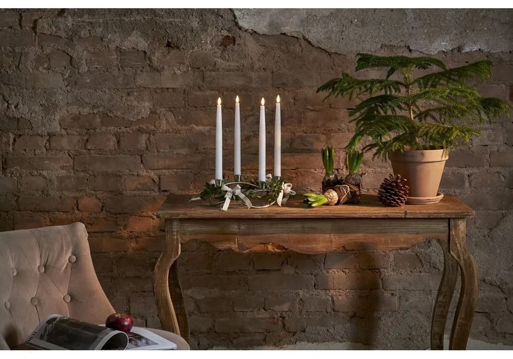 Flamme 2 db fehér LED viaszgyertya, magasság 28,5 cm - Star Trading