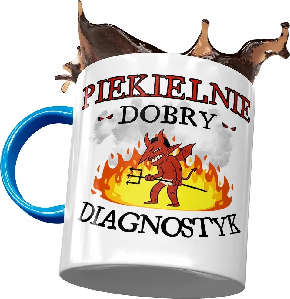 Kék Bögre Diagnosztika Pokolian Jó Nyomtatott Fotóval