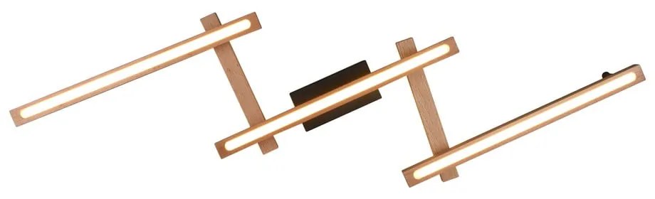 Fekete-natúr színű LED mennyezeti lámpa távirányítóval 10x180 cm Bellari – Trio