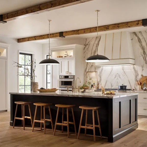 Kichler KL-DELAROSA-P-BK - Csillár láncon DELAROSA 1xE27/60W/230V fekete/réz