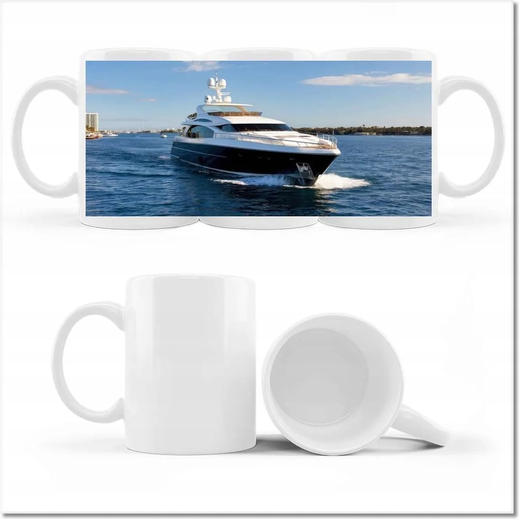 Nyomott mintás bögre Luxus jacht