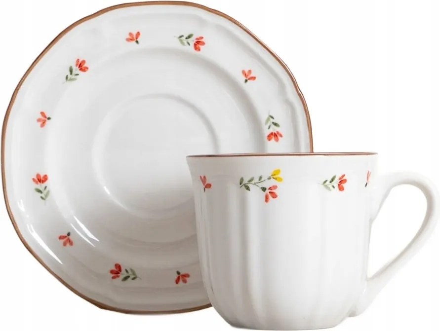 Greta csésze csészealj virágokkal 0,2 l Homla