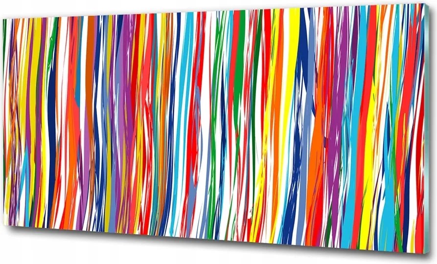Fotó-kép edzett üveg Színes csíkok 100x70