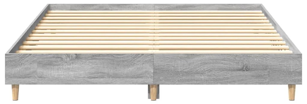 sonoma tölgyszínű szerelt fa ágykeret matrac nélkül 150x200 cm
