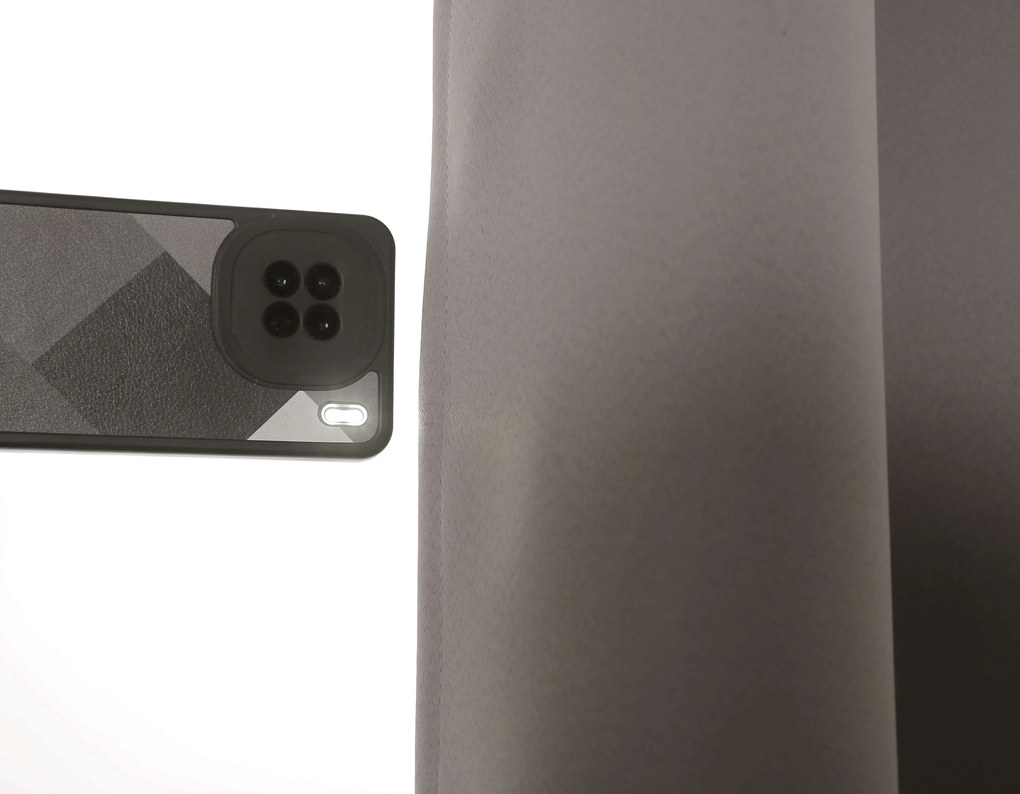 Szürke-barna OXFORD függöny 140x250 cm Felfüggesztés: Fém gyűrűk