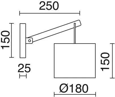 Novolux BRITTA 681A-G05X1A-02 Fali lámpa 1x60W/E27 IP20