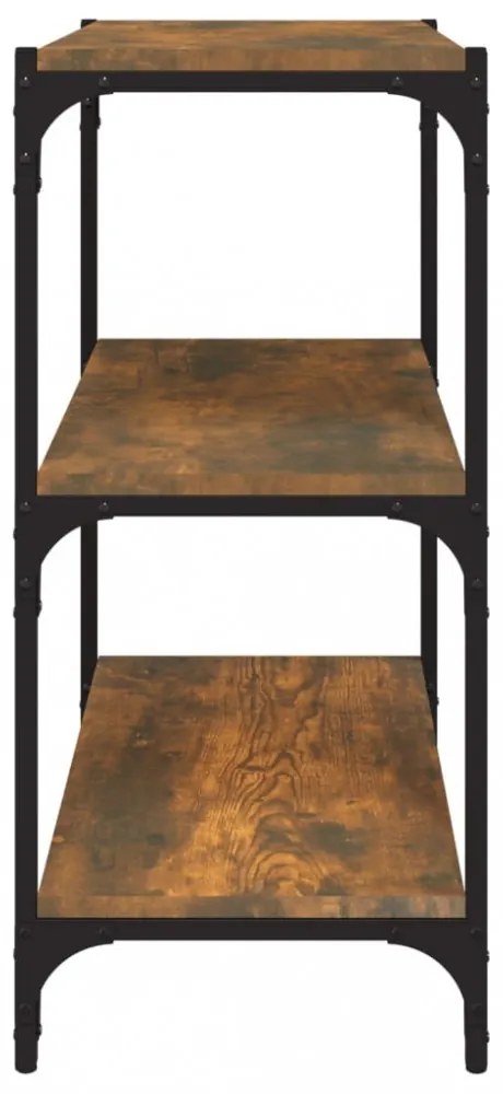 füstös tölgy szerelt fa és acél könyvszekrény 60 x 33 x 70,5 cm