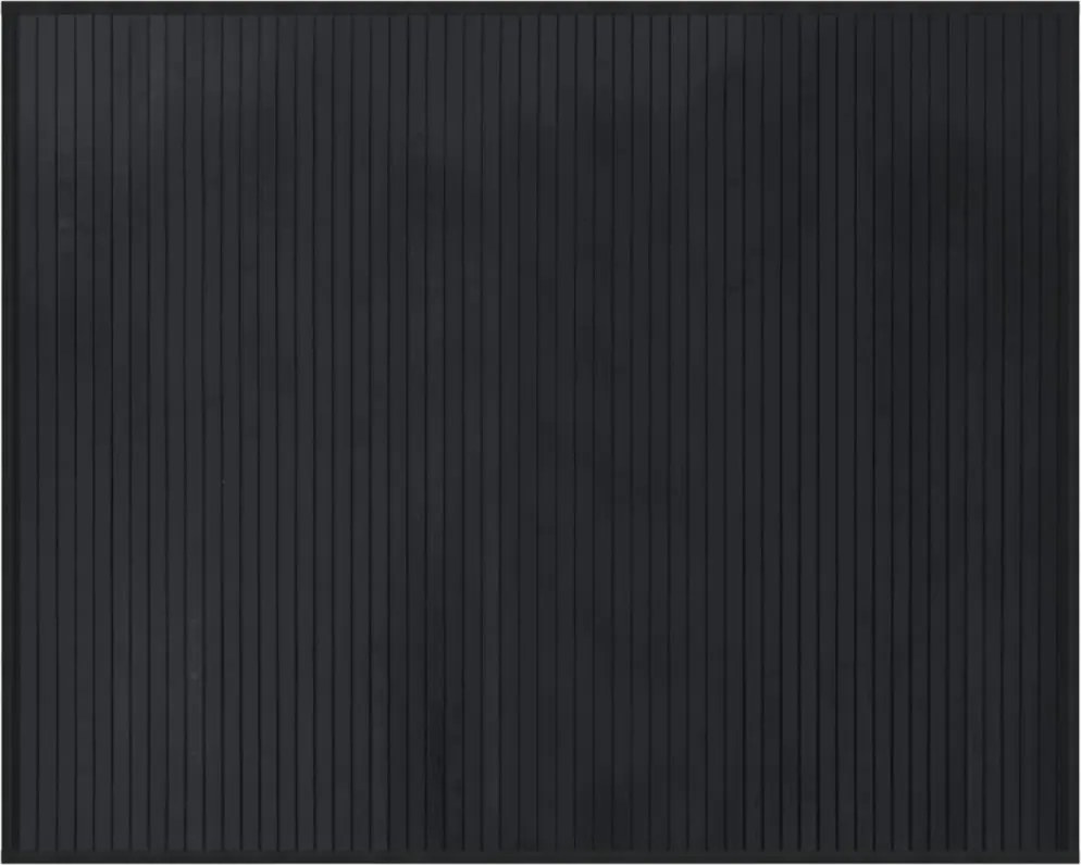 vidaXL négyszögletű fekete bambusz szőnyeg 80 x 100 cm