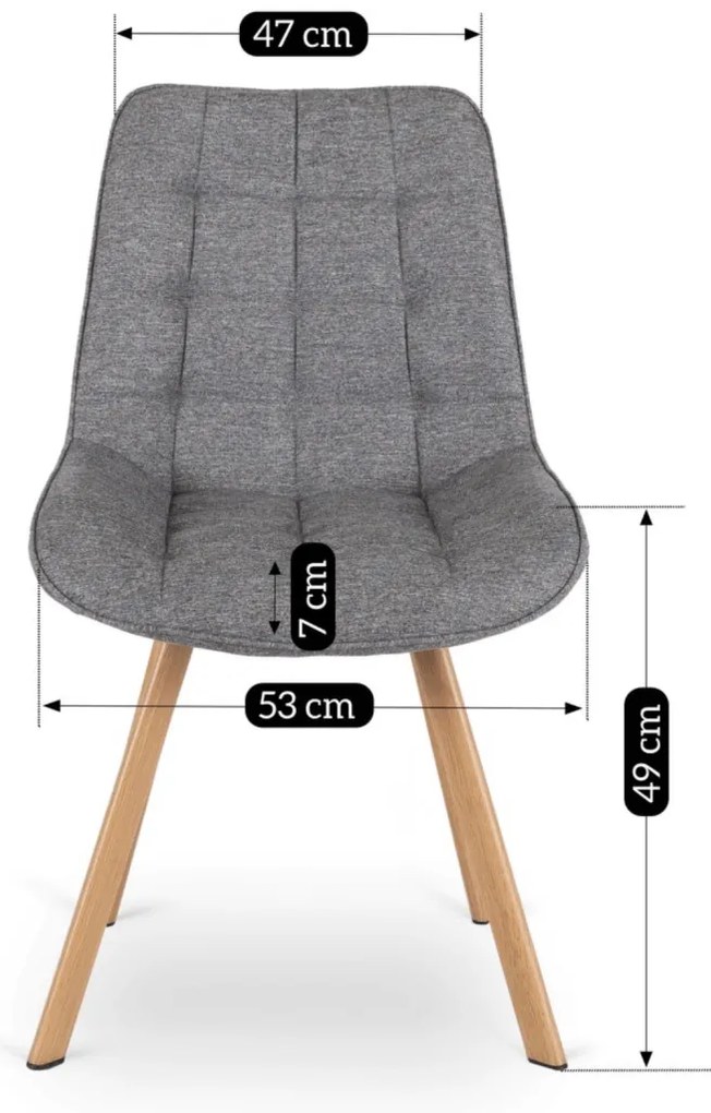 KATHY Kárpitozott Étkezőszék Szürke Színben