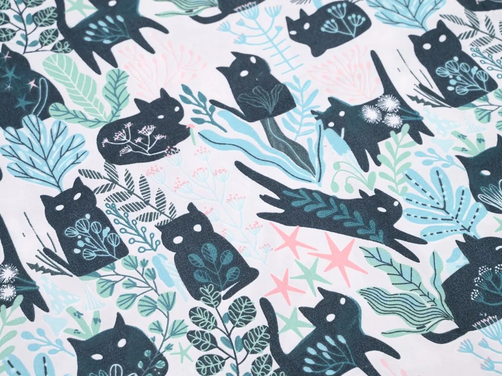 Színes CREEPY CATS mikroszálas ágyneműhuzat Ágyneműhuzat mérete: 70 x 90 cm | 140 x 220 cm