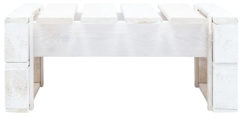 vidaXL fehér fa kerti raklapzsámoly