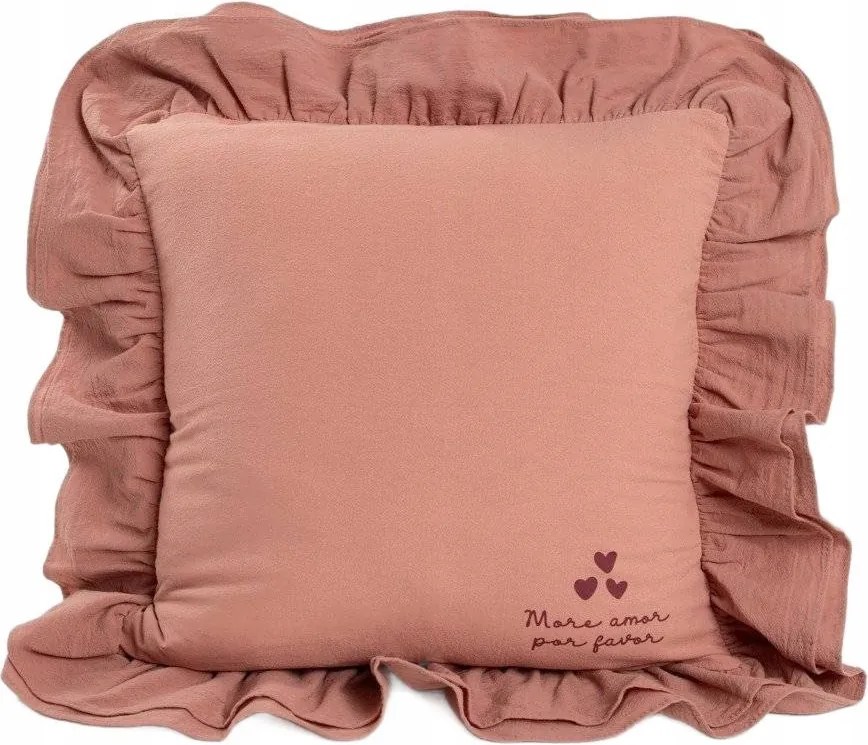 Cherish Love pamut párnahuzat dupla fodros 42x42 cm Homla