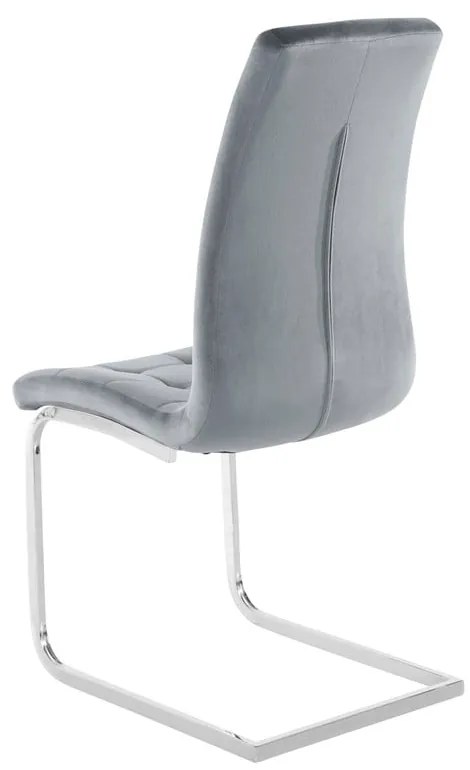 Szürke bársony étkezőszék szett 2 db-os Lola – Støraa