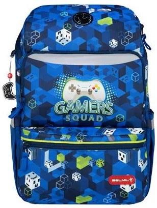 Iskolatáska, cipzáras, BELMIL Zippy Gamer Squad, gamer (BL405795F)