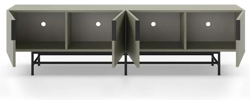 Zöldesszürke TV-állvány 200x63,5 cm Eldia – Marckeric