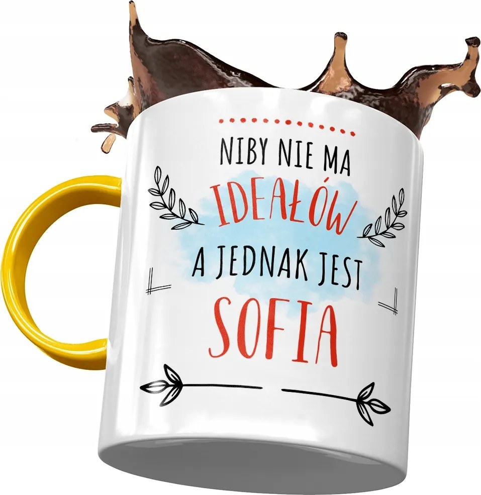 Sárga Bögre Szófia Barátnőknek Ajándék Nyomtatott Fotóval