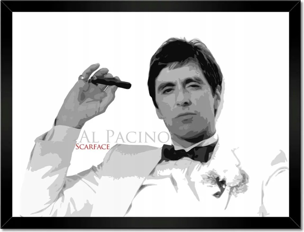 Poszterek keretben 40x30 Al Pacino A sebhelyesarcú Scarface