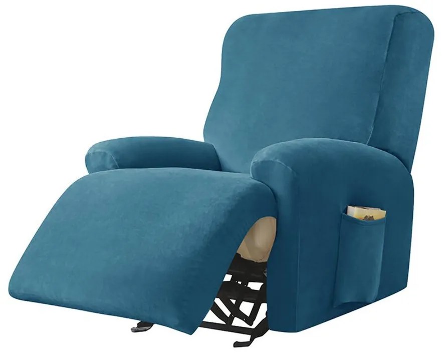 Relax Fotel Huzat (bársonyos, 1 üléses, tengerkék, rugalmas)