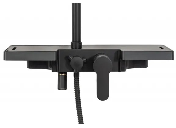 REA-P0636 - BRAVO matt fekete zuhanyszett