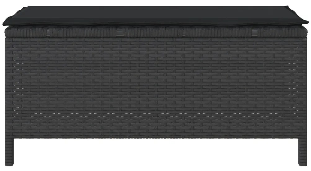 Kert étkező szett Fekete Poli rattan