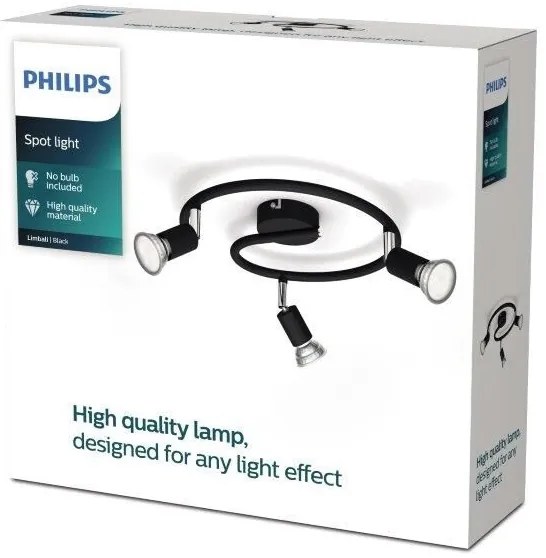 Philips - Spotlámpa LIMBALI 3xGU10/50W/230V fekete