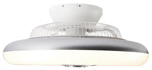 Ezüst színű mennyezeti ventilátor 55,5 cm LED-del, fényerőszabályzóval és távirányítóval - Clima