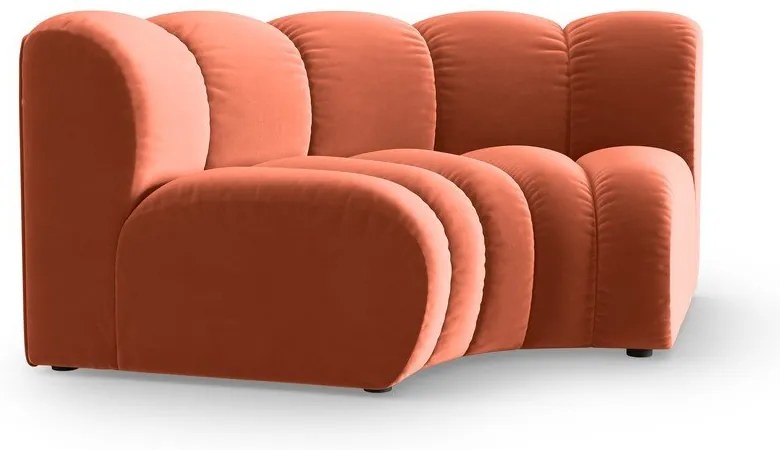 Rózsaszín bársony kanapé modul (variálható sarok) Lupine – Micadoni