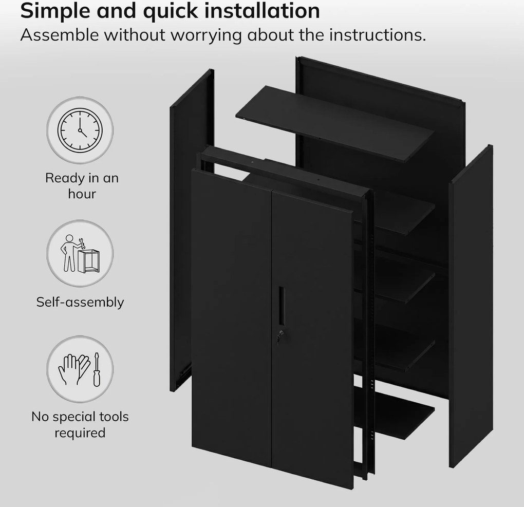 Megan Czarny - szuflada pojedyncza 185 cm