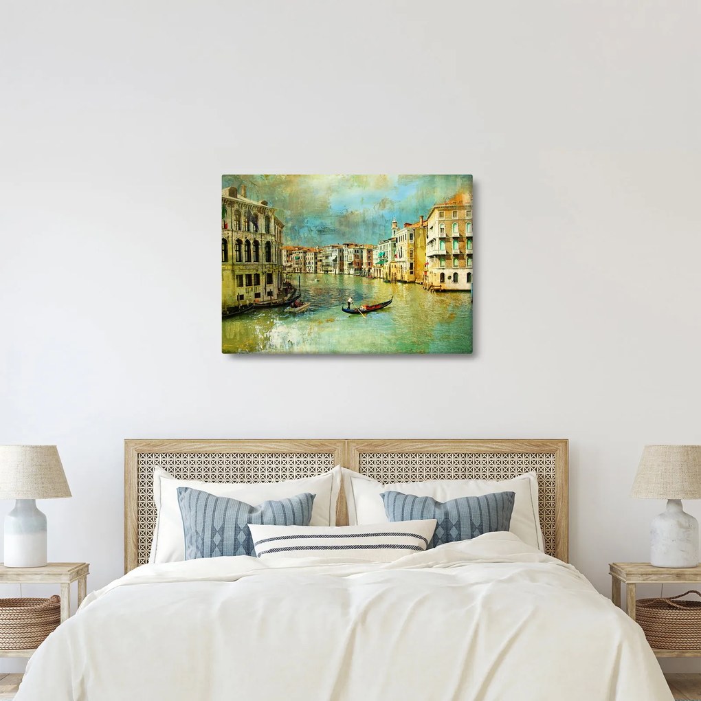 Kép - velencei csatorna és gondolák (70x50 cm)
