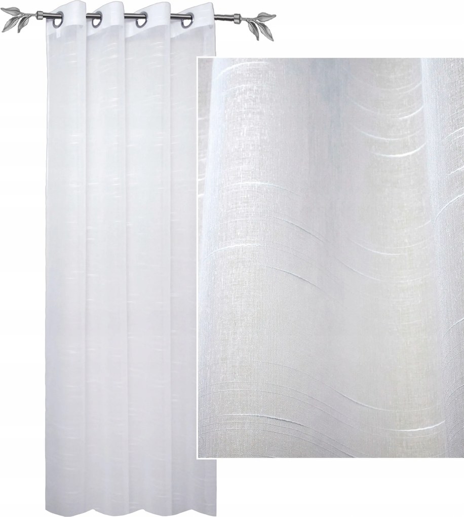 Kész Függöny Átvezető Függöny 140x250 Fátyol Fehér