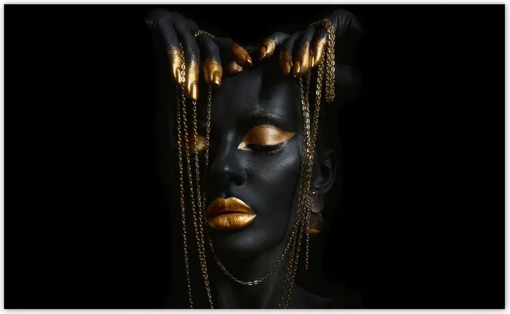 Fotótapéták 416x254 Arany ékszerek az arcon