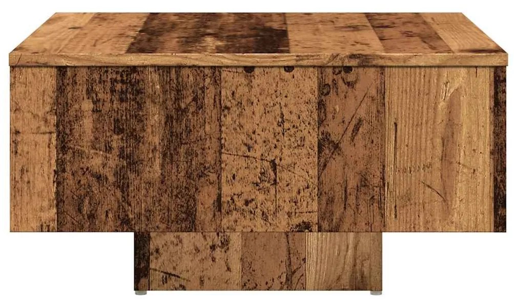 antik fa színű szerelt fa dohányzóasztal 60 x 60 x 31,5 cm