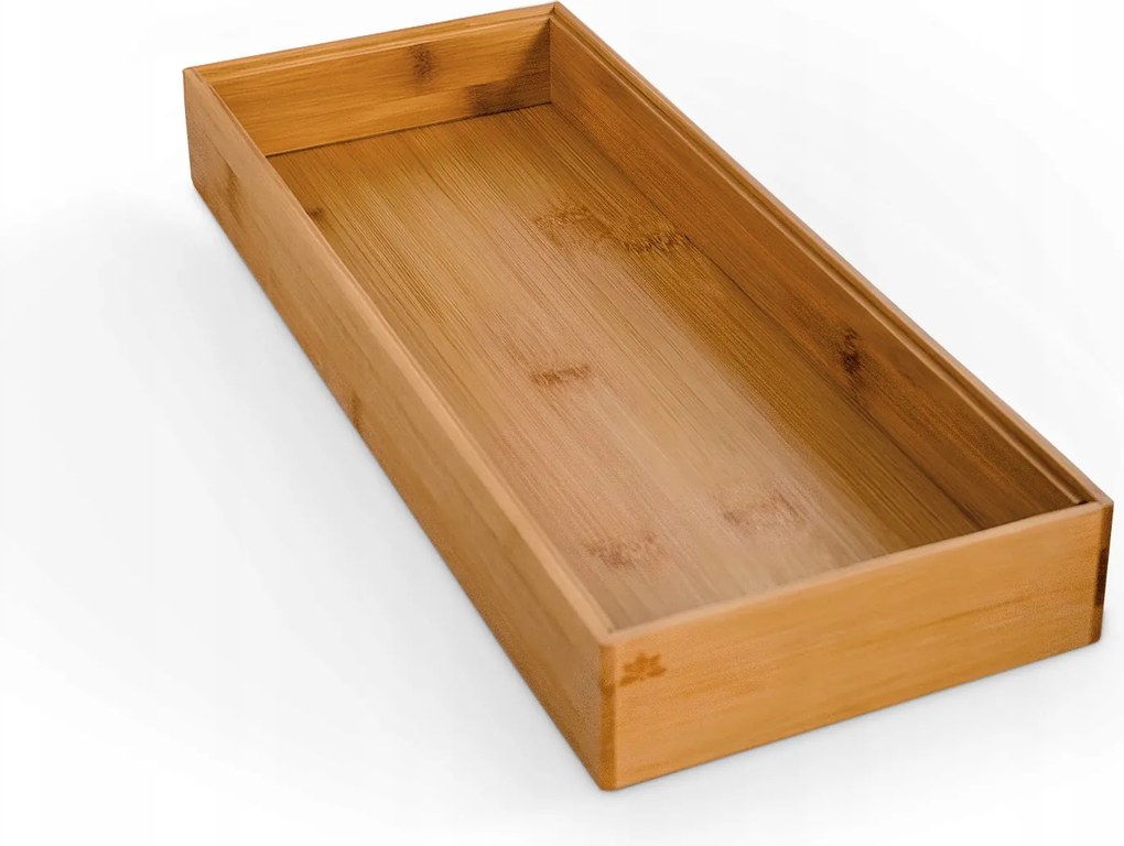Bambusz tálcás rendszerező 38,1×15,2×5,0 cm-es fiókhoz és munkalaphoz (2-csomag)