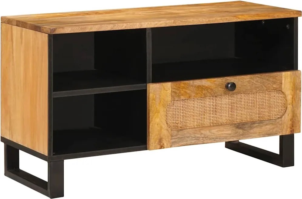 vidaXL TV szekrény fiókkal Barna 80 x 33 x 46 cm Tömör Mangófát